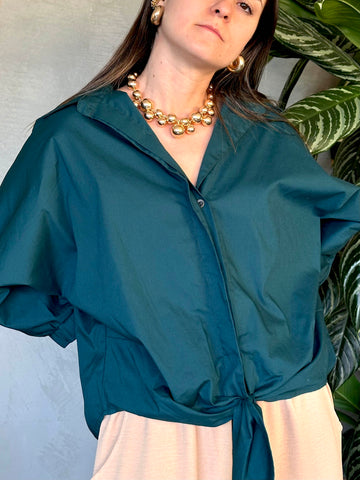 CAMISA ESMERALDA AMARRE