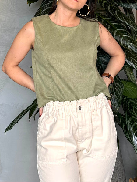 CAMISA GAMUZADA VERDE MILITAR