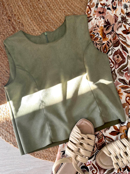 CAMISA GAMUZADA VERDE MILITAR