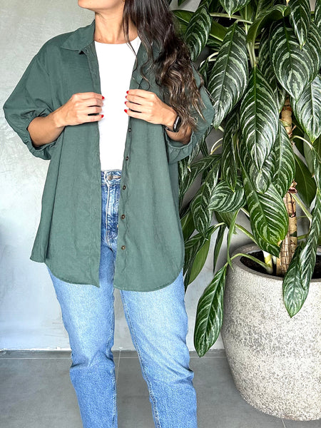 CAMISA OVERSIZED VERDE PINO