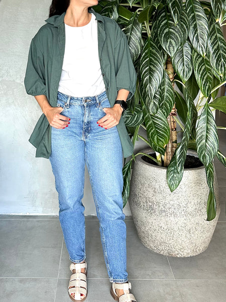 CAMISA OVERSIZED VERDE PINO