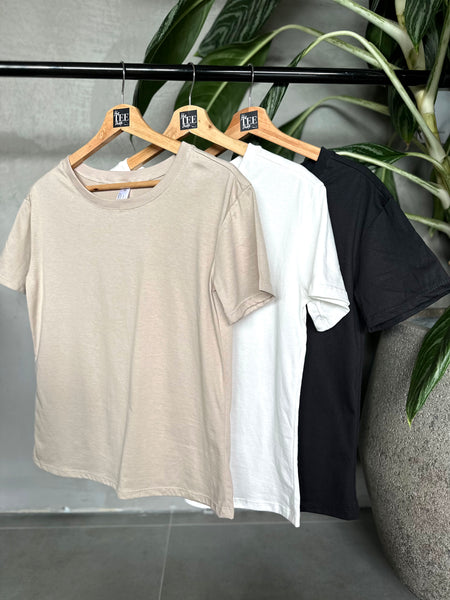 CAMISETA ALGODÓN TAUPÉ