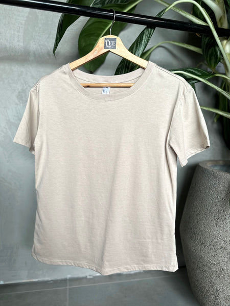 CAMISETA ALGODÓN TAUPÉ