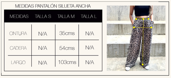 PANTALÓN NEGRO-CAMEL ESTAMPADO