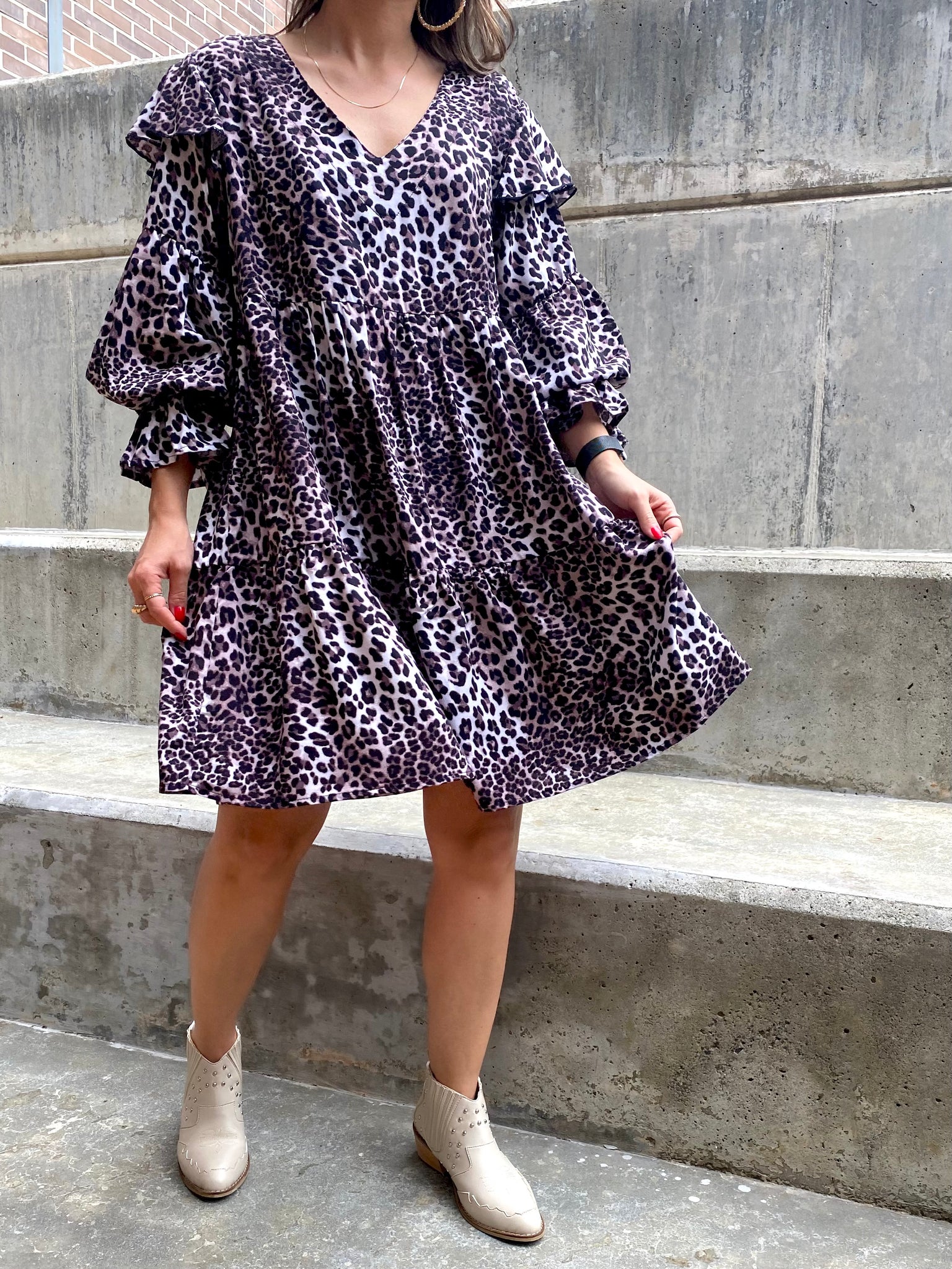 VESTIDO CORTO ANIMAL PRINT