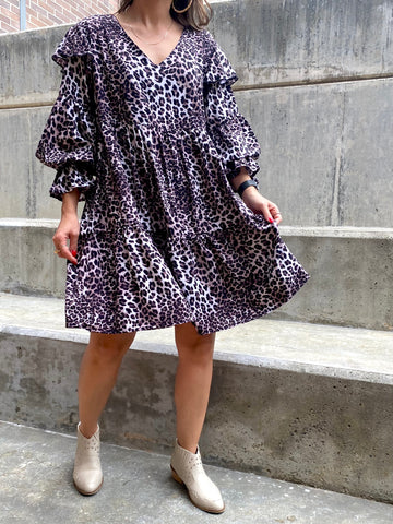 VESTIDO CORTO ANIMAL PRINT